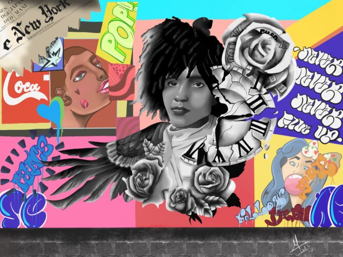 ?The Beauty of Within? graffiti style